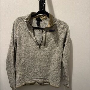 Patagonia Men's Zip-Up Sweater in Gray and Tan